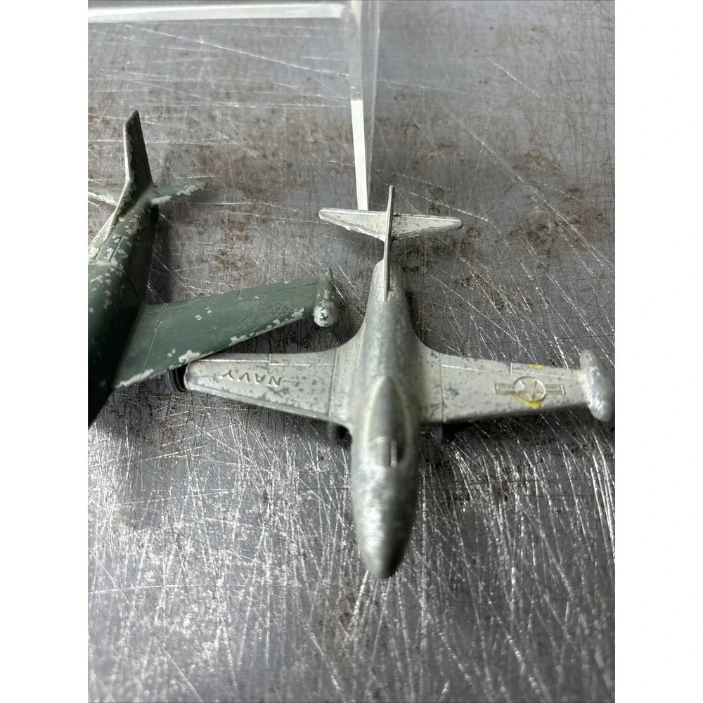 Vintage Tootsie Toy Plane F9F-2 Navy Panther X2 Cargo Ship Midgetoy Metal‎ Toys